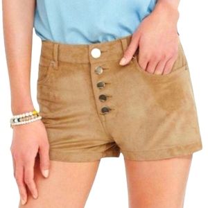 NWT Express Tan Faux Suede Shorts